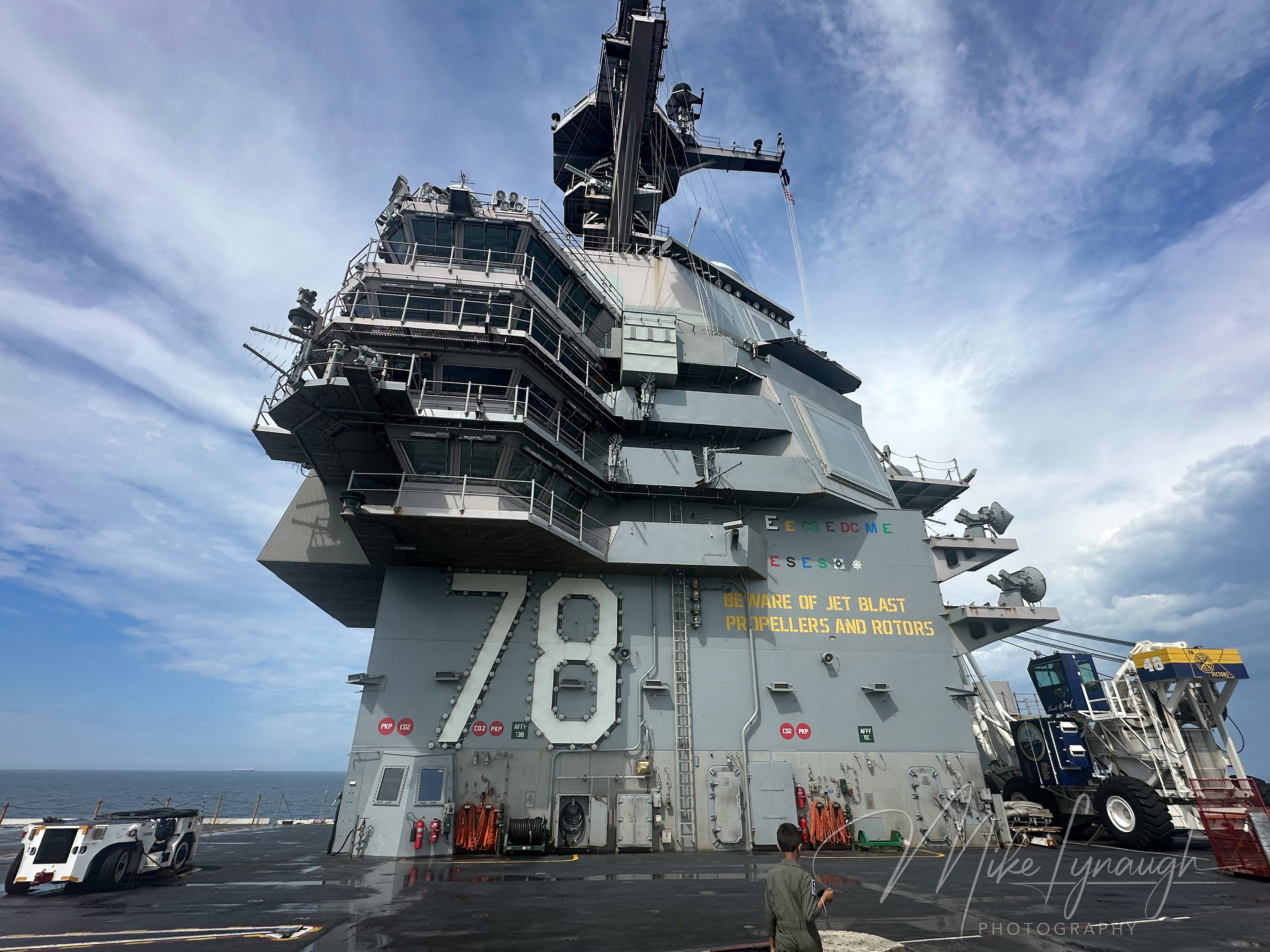 USS Gerald R Ford carrier island