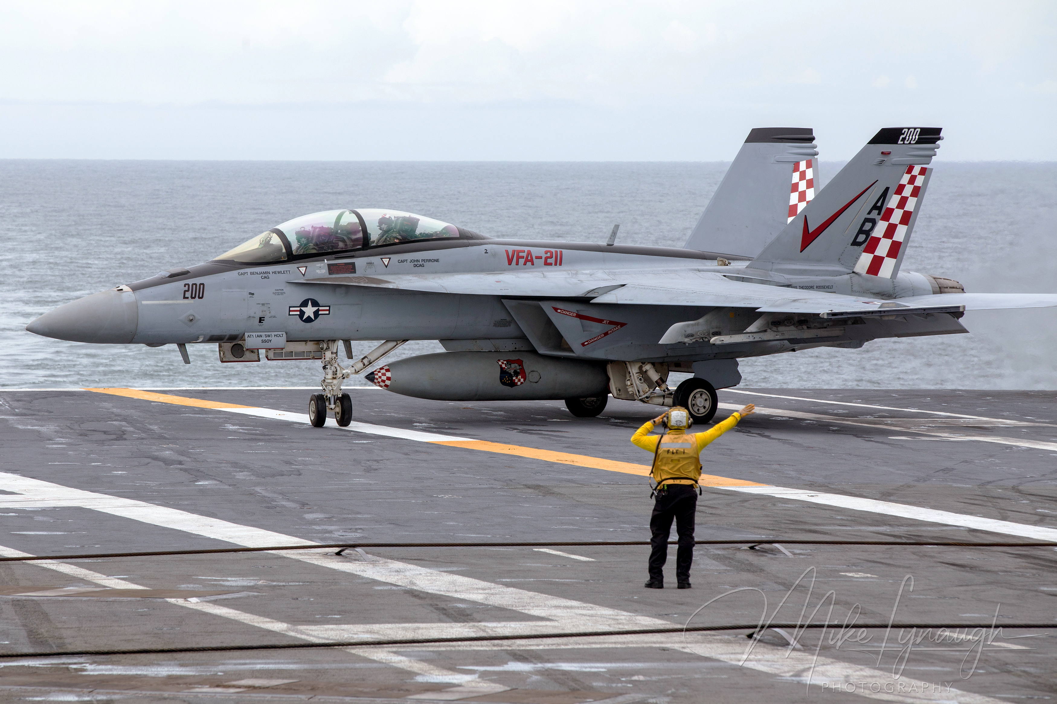 Naval aircraft on the flight deck