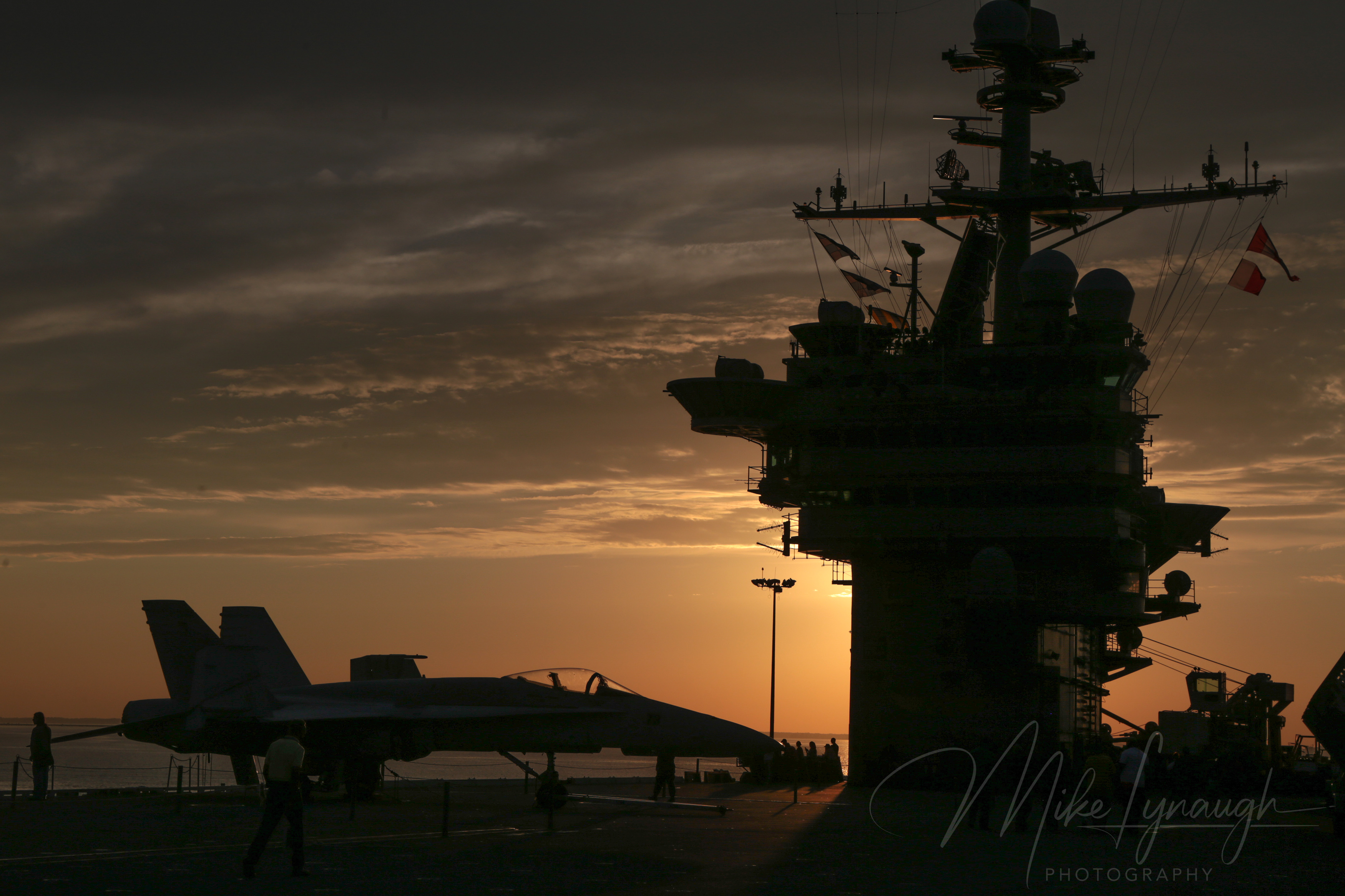 Sunset on the USS George Washington