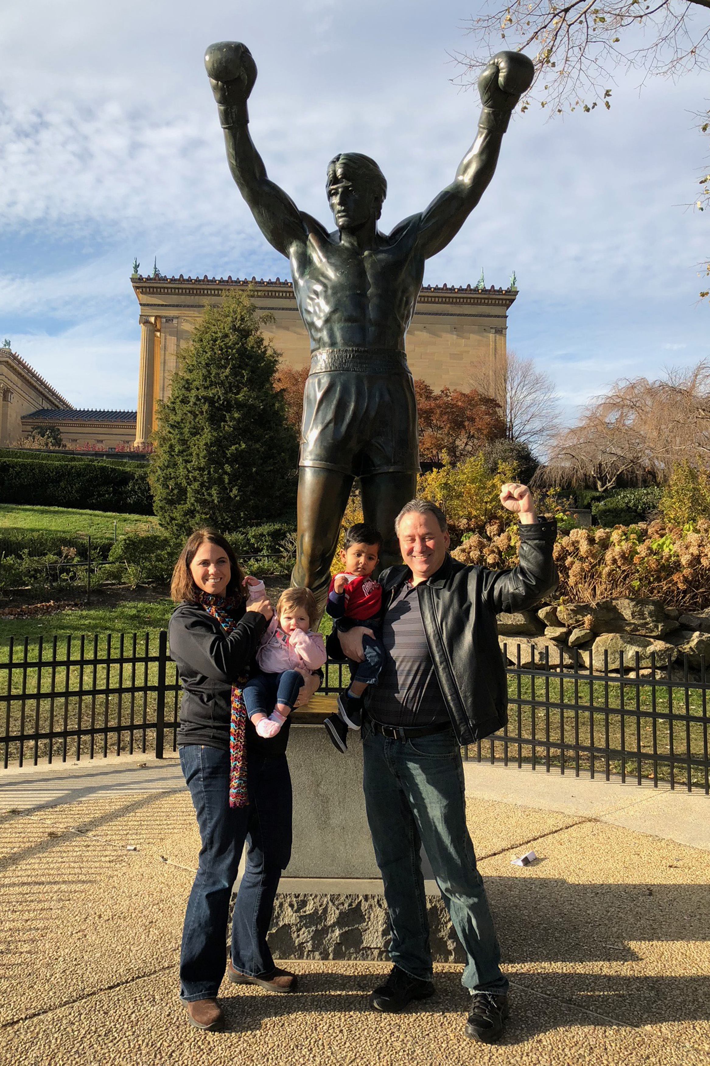 The first time we brought our children to see the Rocky Statue. I had no idea at the time this would turn into a yearly tradition.
