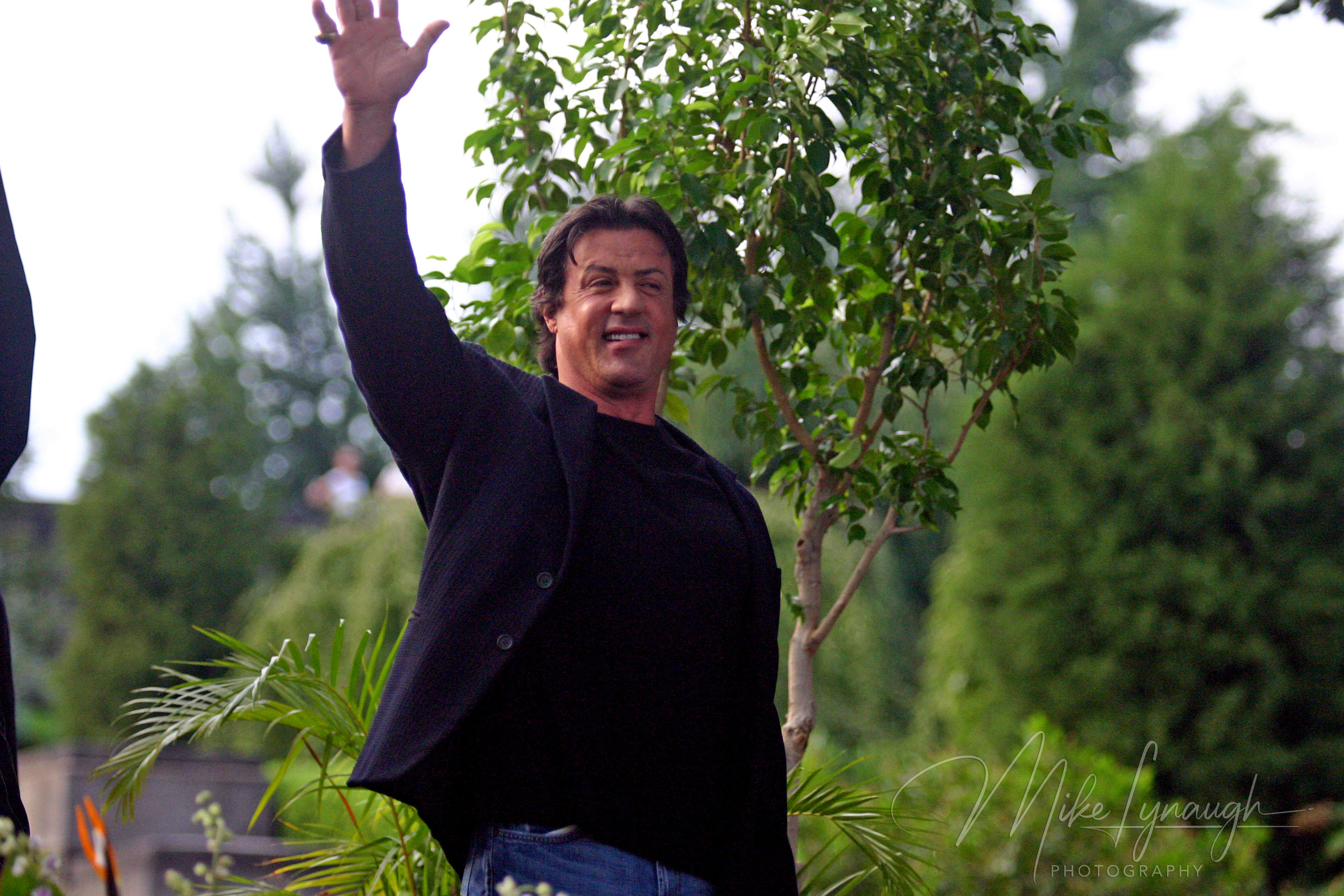 Sylvester Stallone arrives at the start of the rededication of the Rocky Statue at the base of the Rocky Steps at the Philadelphia Museum of Art.