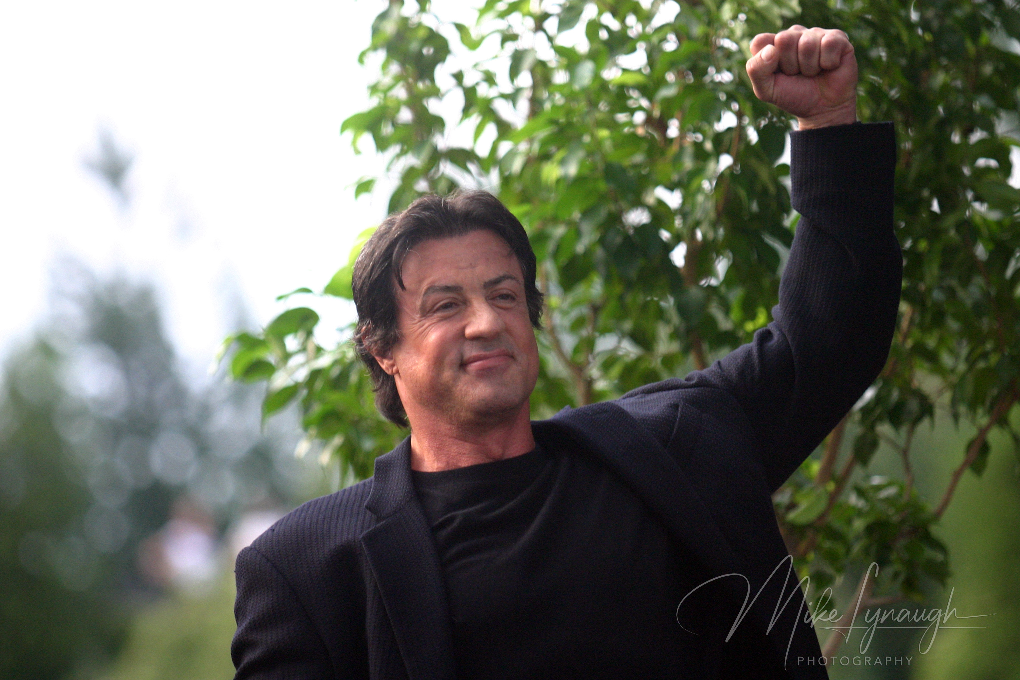 Sylvester Stallone arrives at the start of the rededication of the Rocky Statue at the base of the Rocky Steps at the Philadelphia Museum of Art.